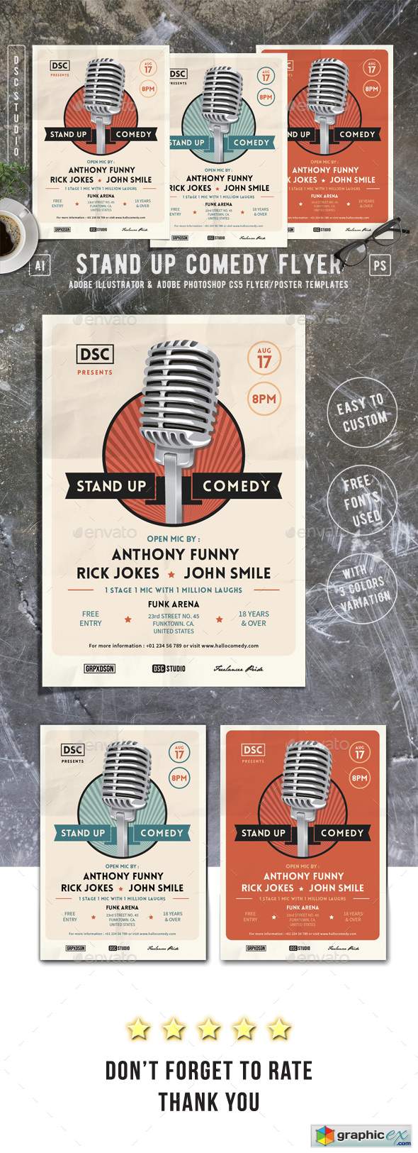 Stand Up Comedy Flyer 17389047