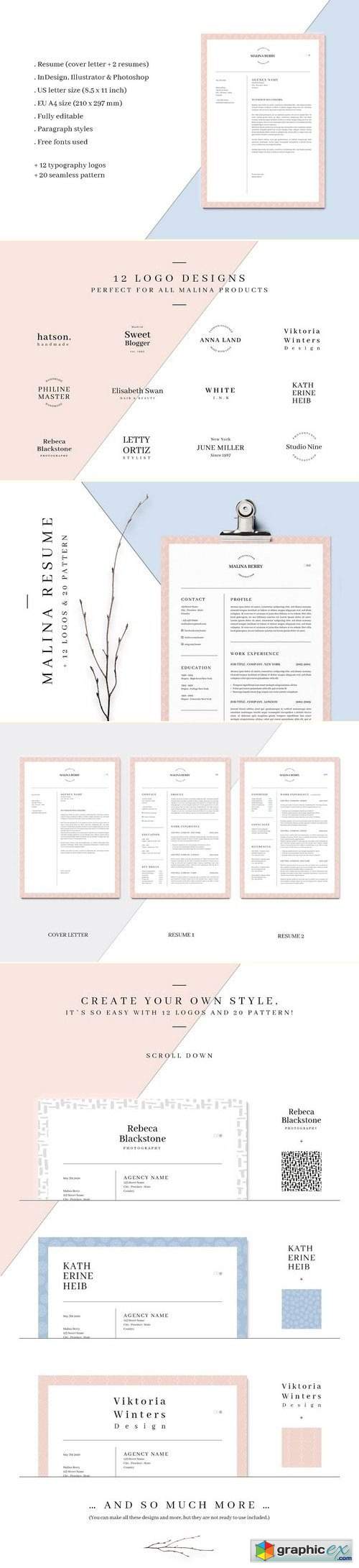 MALINA Resume – 3 Pages + Bonus