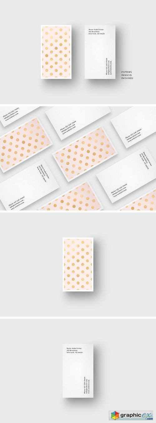 Golden dots business card template