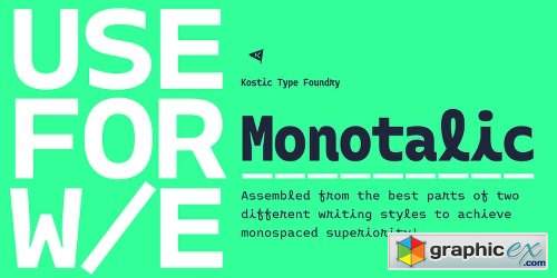 Monotalic Font Family - 12 FONTS