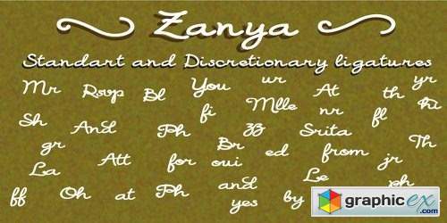 Zanya Font Family - 5 Fonts