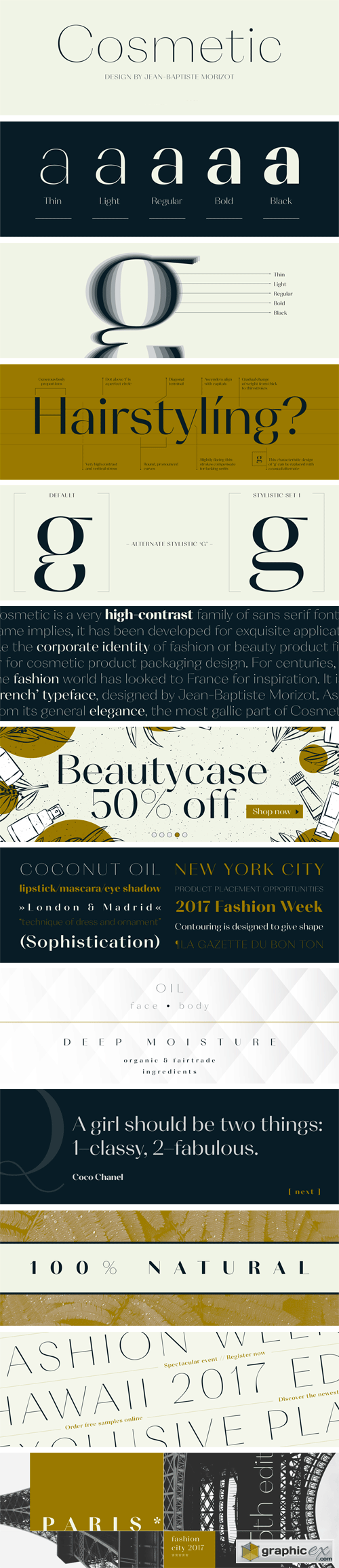Cosmetic Font Family
