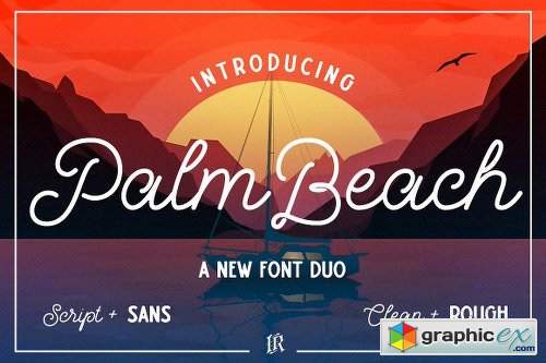 Palm Beach Font Duo Font Family - 4 Fonts