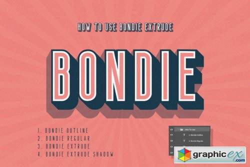 Bondie Family - 4 Fonts