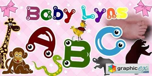 Baby Lyns ABC Font Family - 9 Fonts