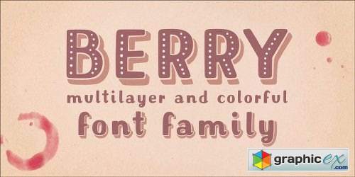 Mrs Berry Font Family - 6 Fonts