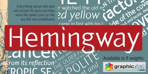 Hemingway Font Family- 9 Fonts