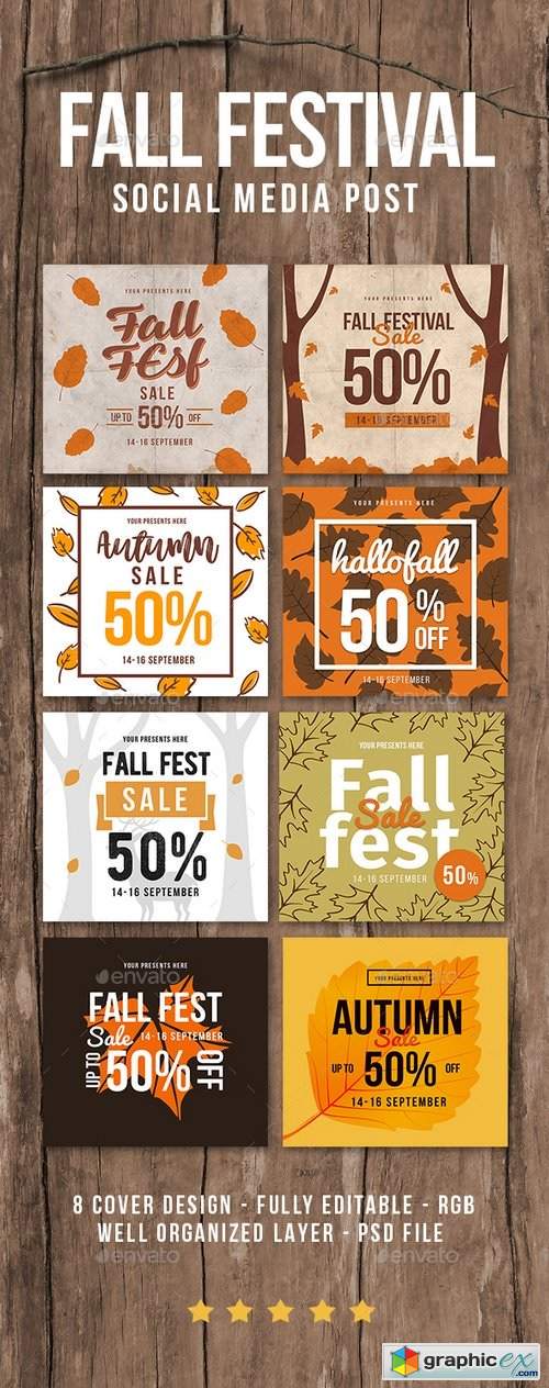 Fall festival sale instagram post