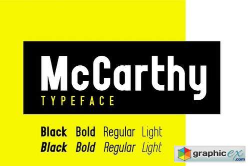 McCarthy Typeface - EIGHT Styles