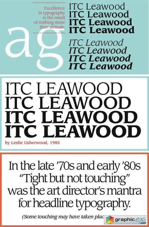 ITC Leawood Font Family - 18 Fonts