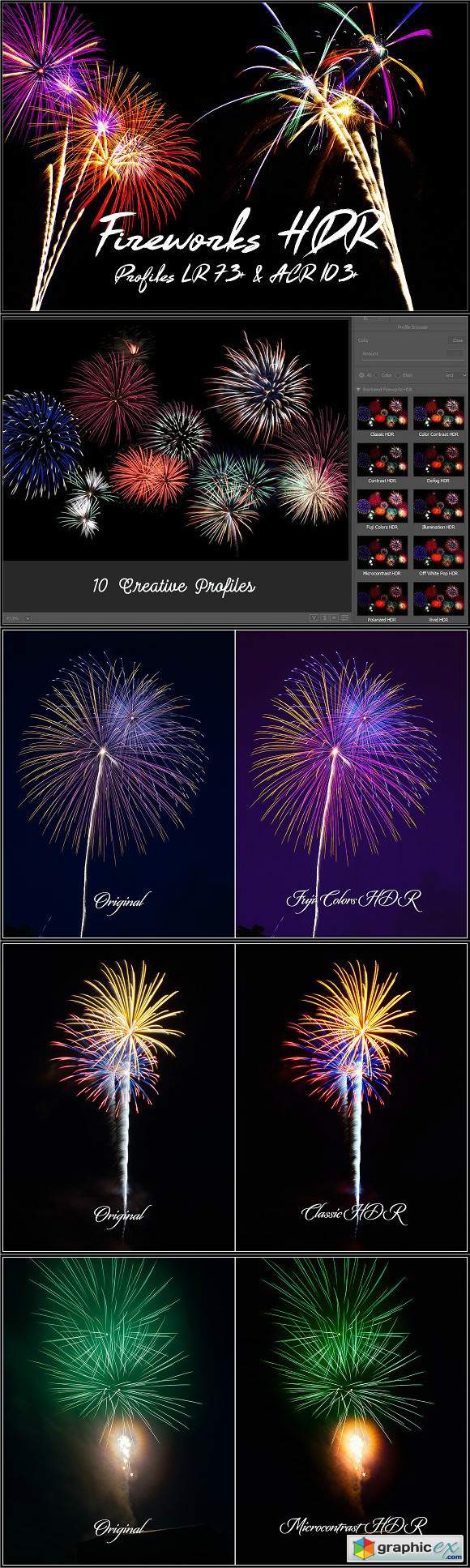Fireworks HDR Profiles LR7,3 & ACR
