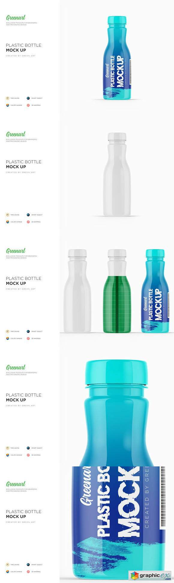Glossy Plastic Bottle Mockup 2749237