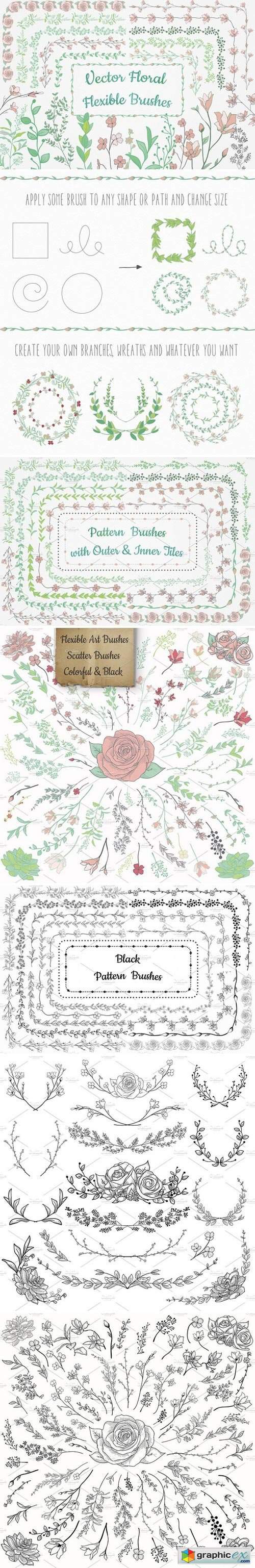 Flexible Floral Brushes