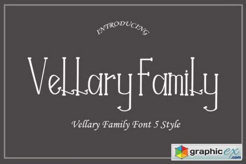 Vellary Family Font Family - 5 Fonts