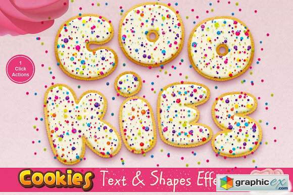 Cookies Text Effect Photoshop Action
