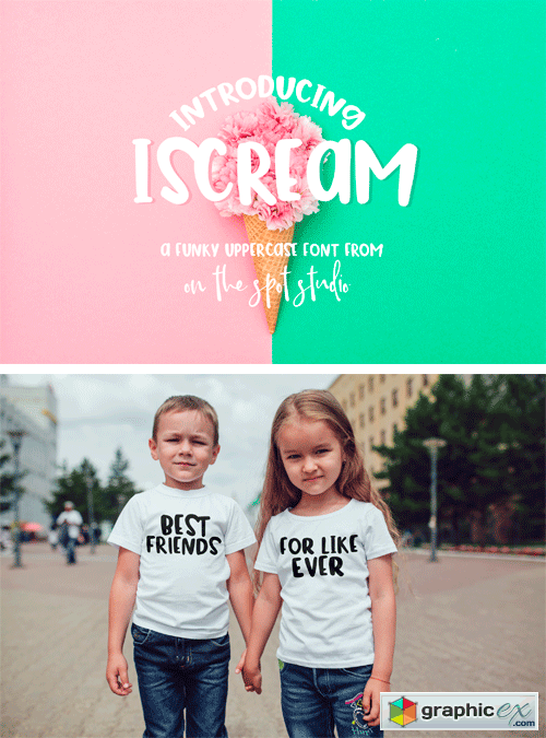 iScream - A Fun and Funky Uppercase Font