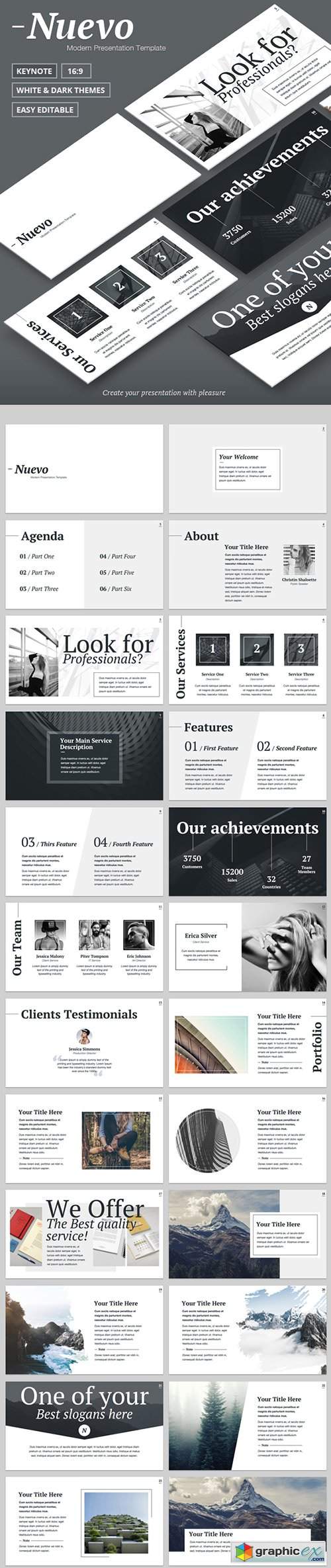 Nuevo - Modern & Clean Keynote Presentation Template