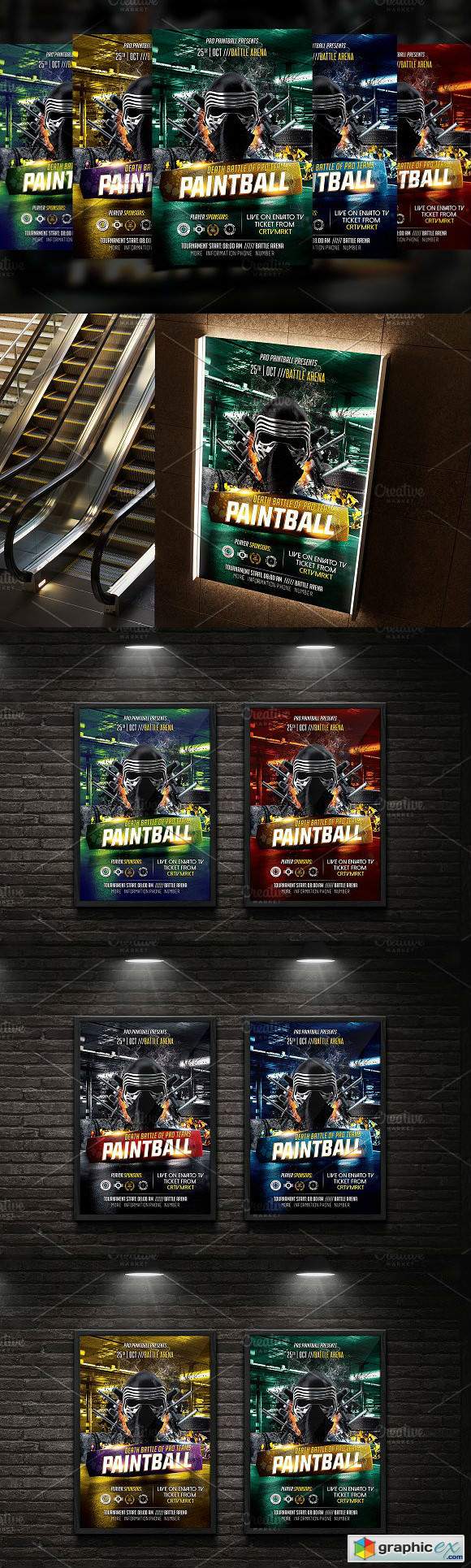 Paintball Flyer Template 2823820