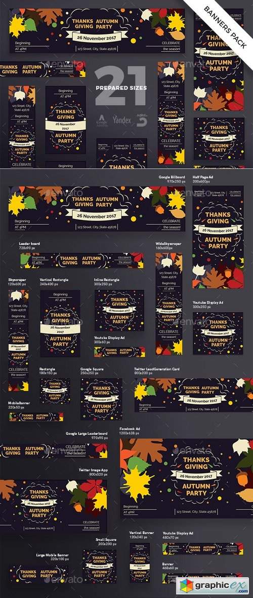 Thanksgiving Party Banner Pack 20652672