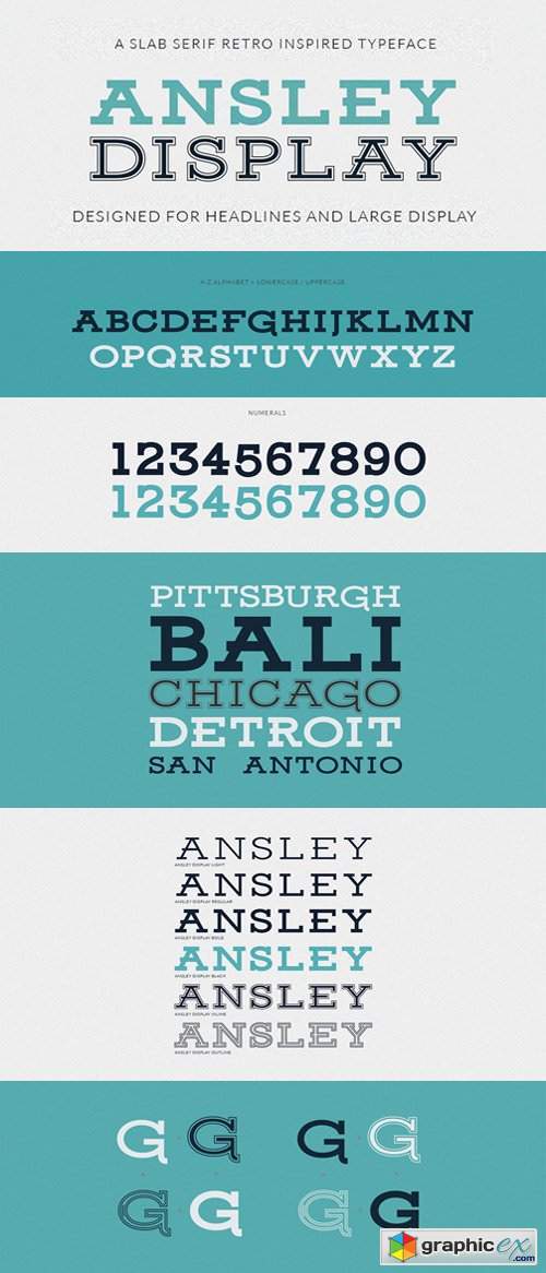 Ansley Display Font - 6 Weights