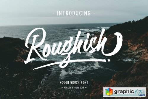 Roughish Brush Font