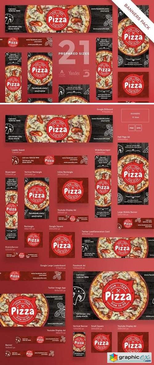 Banners Pack | Pizza