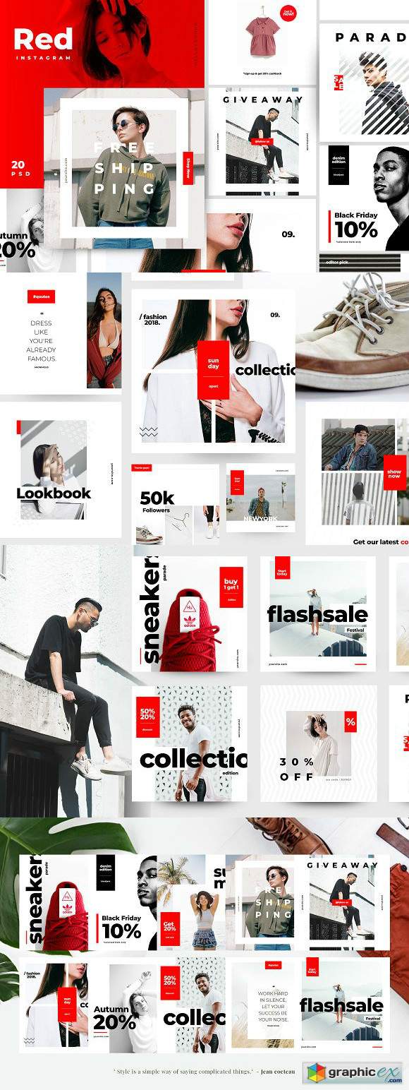 The Red - Instagram pack