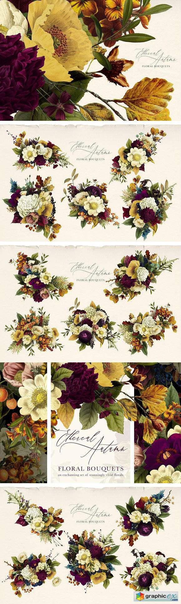 Ethereal Autumn Floral Bouquets