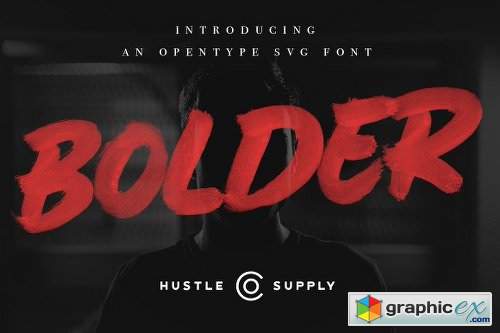 BOLDER - Smallcaps SVG Brush Font