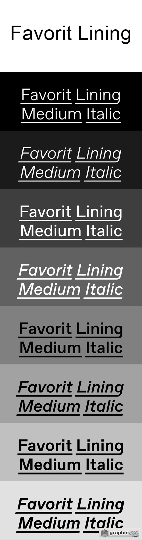 Favorit Lining Font Family