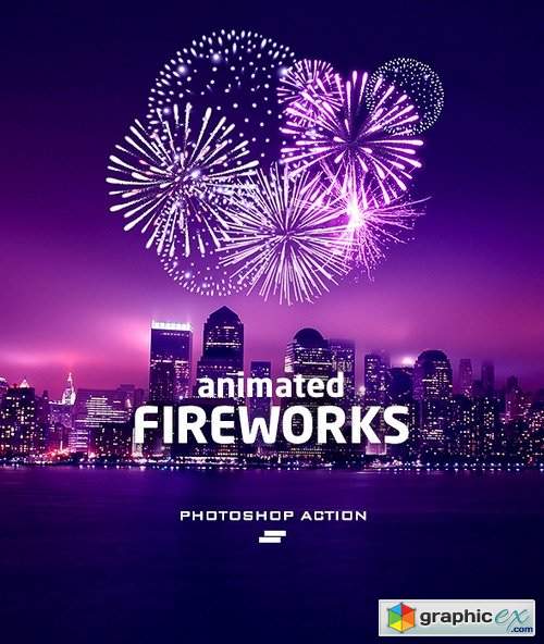 Gif Animated Fireworks Photoshop Action