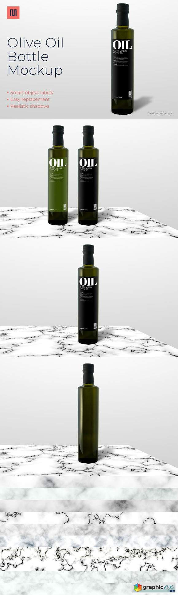 Olive oil - Bottle mockup