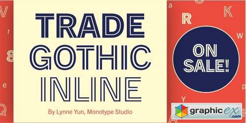 Trade Gothic Inline Font Family - 5 Fonts