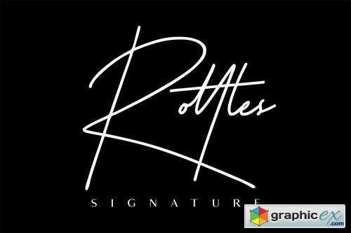 Rottles Signature Font