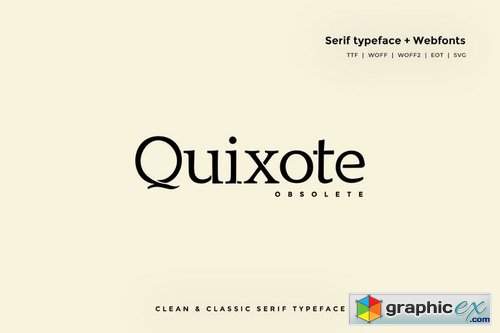 Quixote Obsolete - Classic Typeface + WebFonts