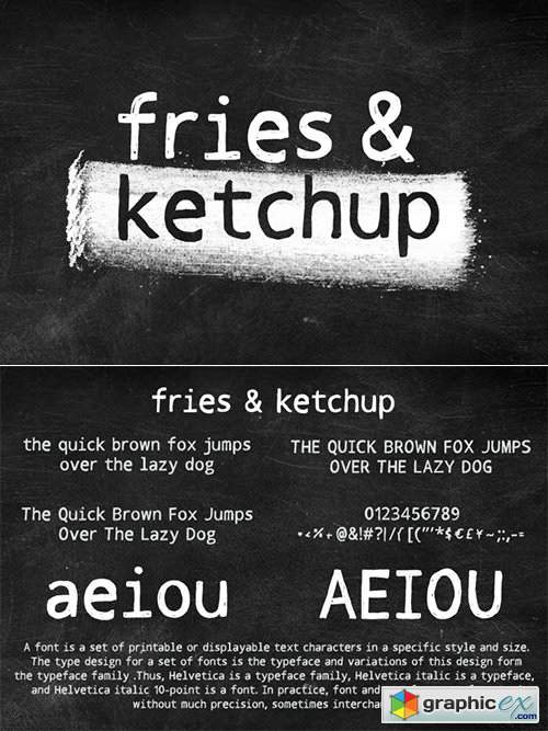Fries & Ketchup Font