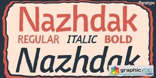 Nazhdak Font Family - 3 Fonts