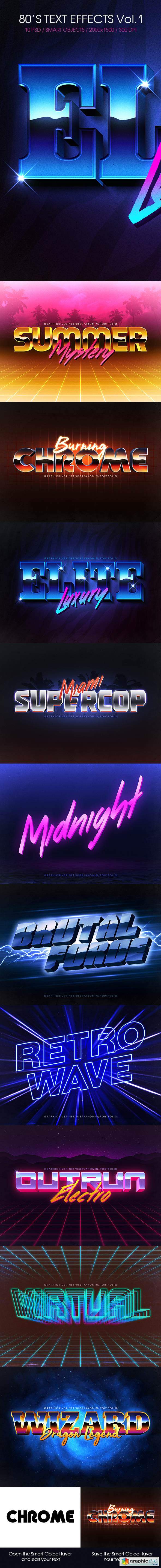 80s Text Effects Vol.1