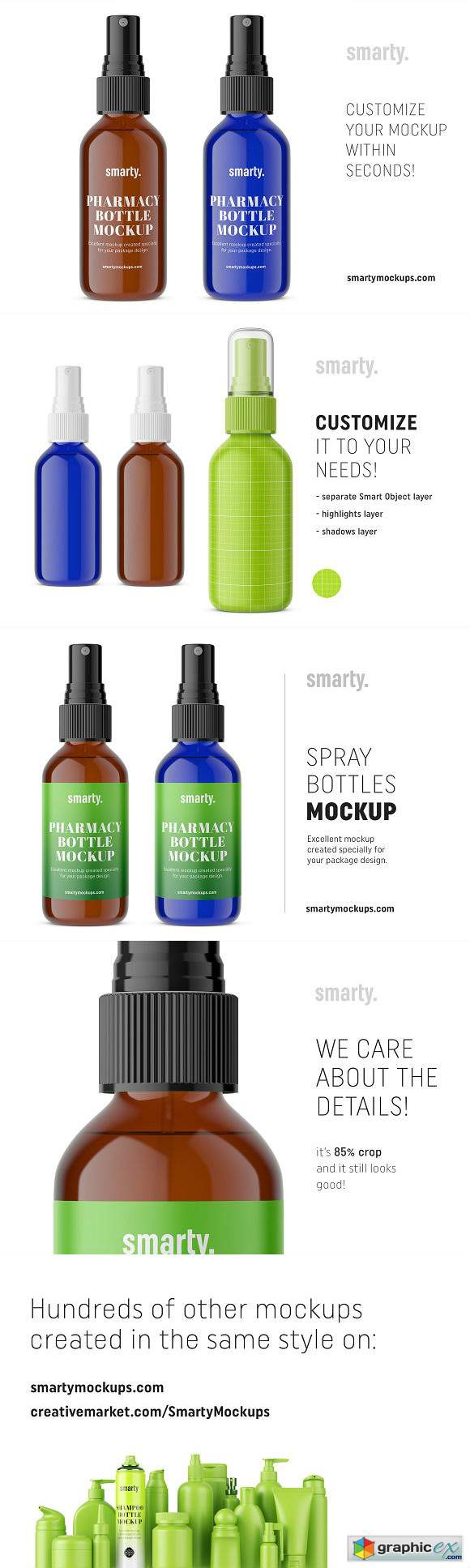 Download Blue amber spray bottle mockup » Free Download Vector Stock Image Photoshop Icon