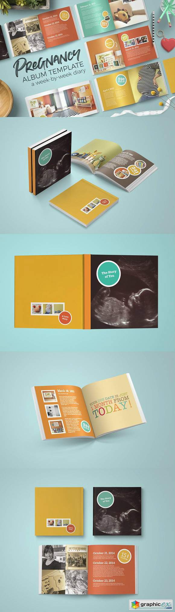 Pregnancy Album and Diary Template