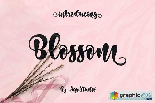 Blossom Script Font