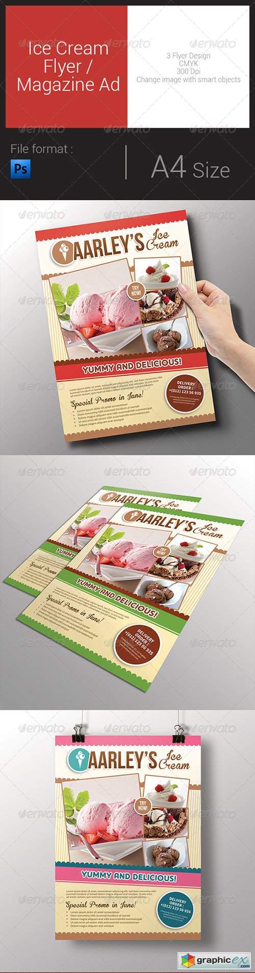 Ice Cream Flyer / Magazine Ad