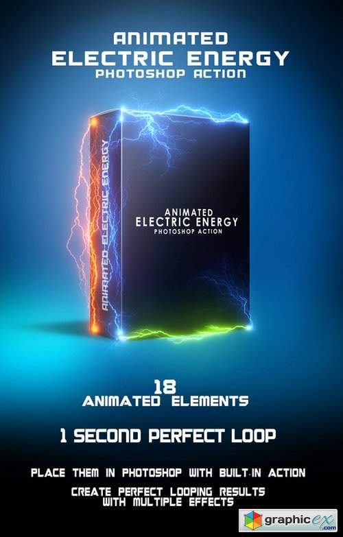 Animated Electric Energy Photoshop Action