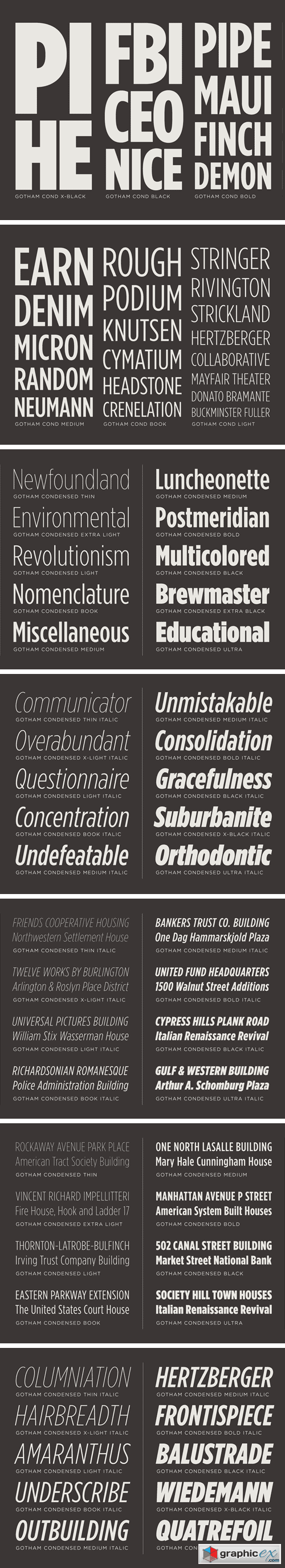 Gotham Condensed [Updated] - Extended Latin, Greek, Cyrillic