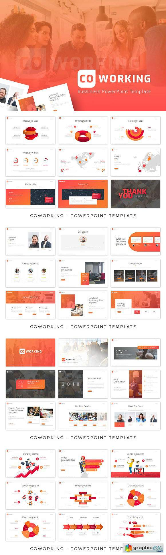 Coworking Powerpoint Template