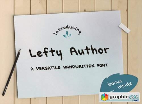 Lefty Author Font Family - 2 Fonts
