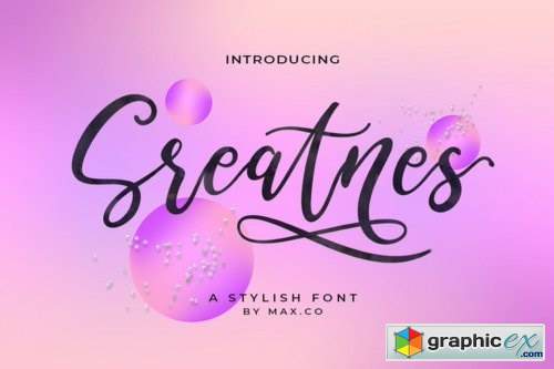 Sreatnes Script Font Family - 3 Fonts