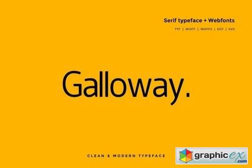 Galloway - Modern Typeface + WebFont