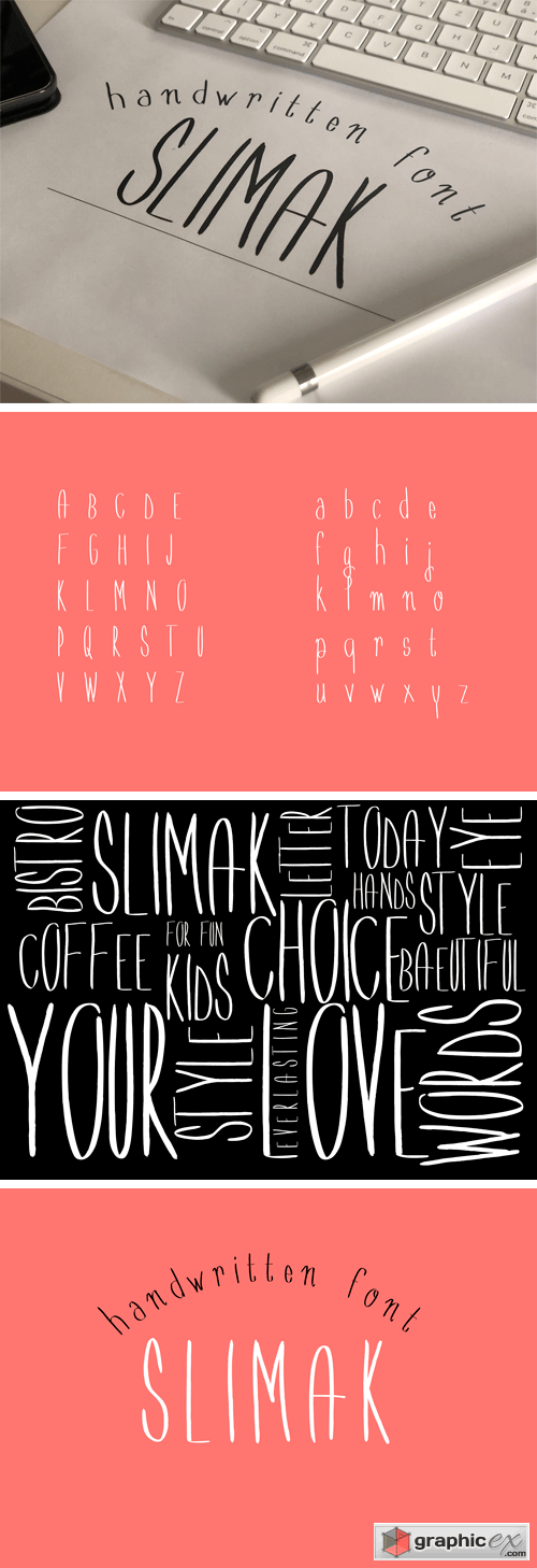 Slimak - Handwritten Typeface
