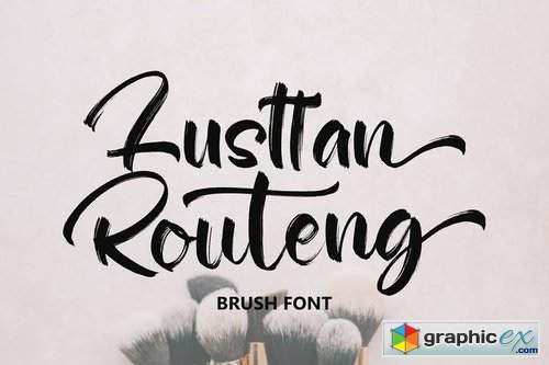 Lusttan Routeng Brush Font